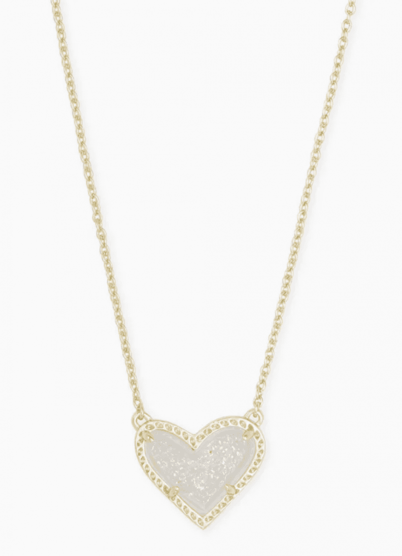 2084 Ari Heart Necklace Gld Iridscnt