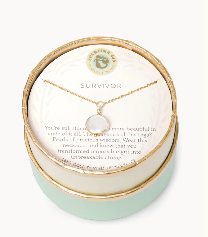 7384 Sea La Vie Survivor Gold Necklace